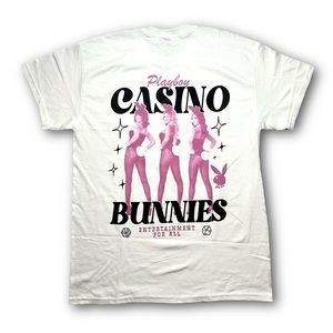 Playboy bunny casino graphic tee M